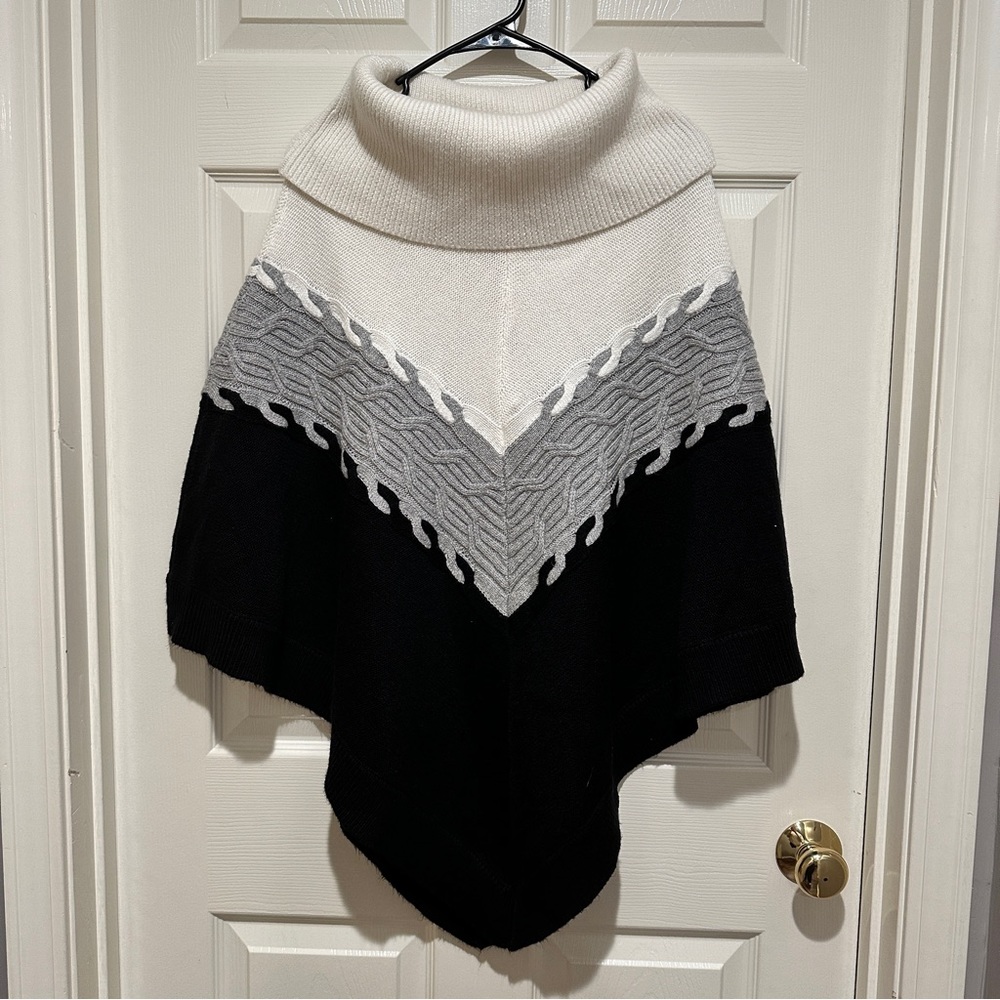 Talbots Black, Grey, White Sweater Large